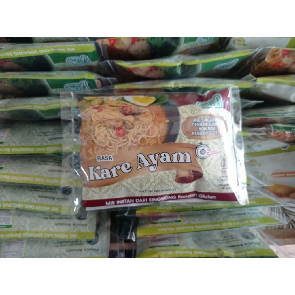 Mie Mocaf Bumbu Kari Ayam Gluten Rendah Non Msg