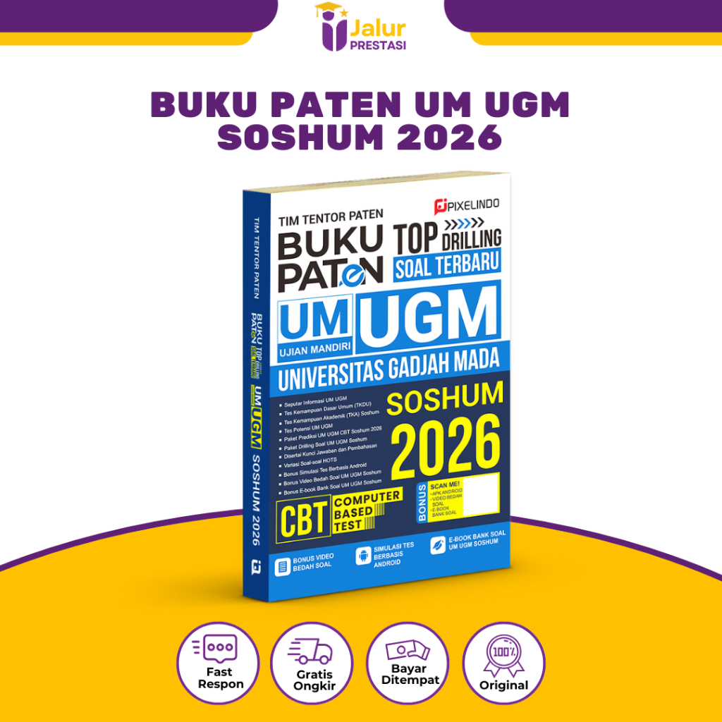Buku Paten UM UGM Soshum 2026 Drilling Soal Untuk Seleksi Ujian Mandiri UGM - Pixelindo