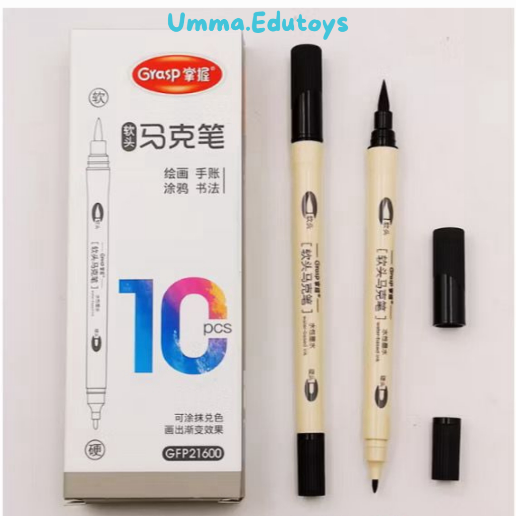 Grasp Twin Warna Hitam GFP21600 Spidol Penebal Kaligrafi Merek Umma.Edutoys