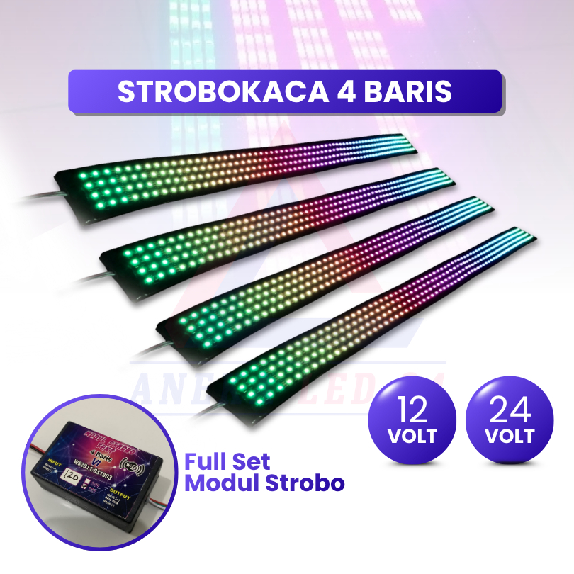 STROBOKACA RUNNING TEXT 4 BARIS 12/24V