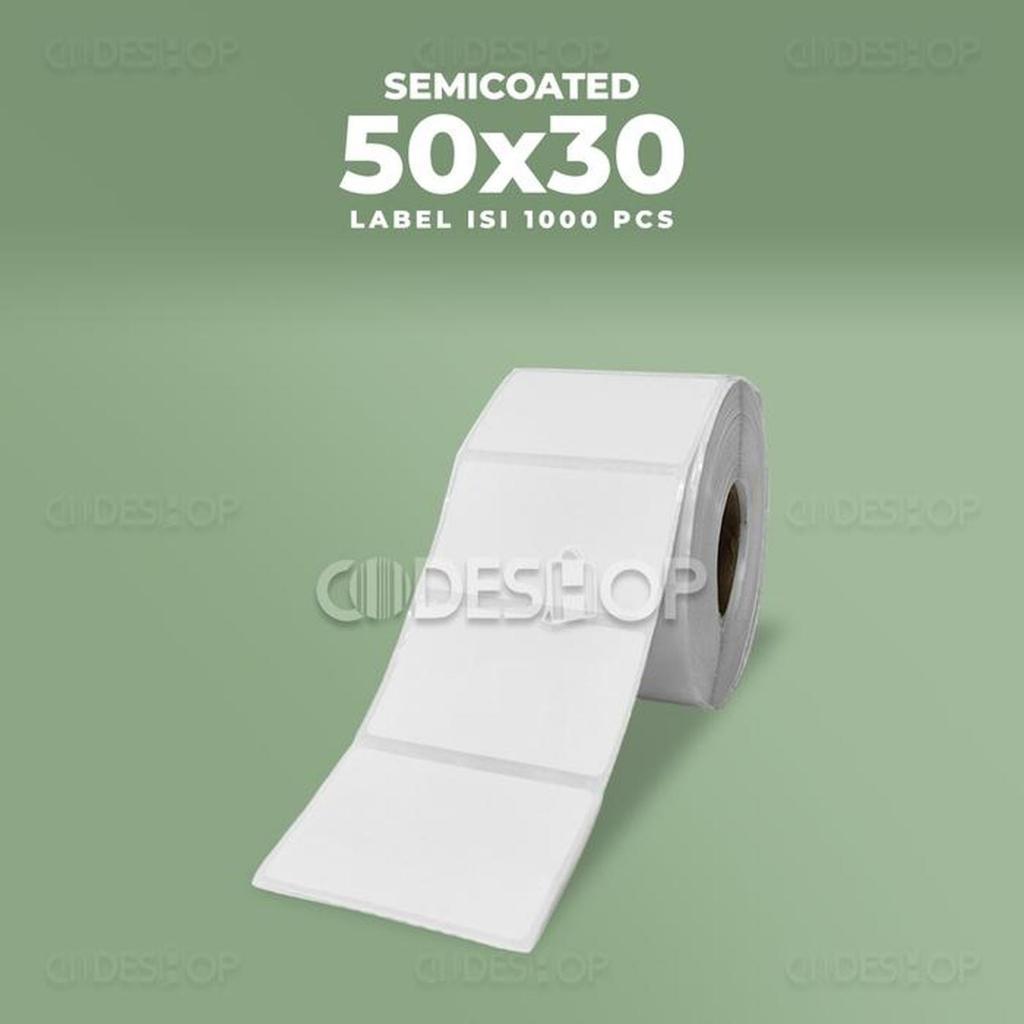 LABEL BARCODE 50 X 30 (1 LINE) Kertas Label Semicoated 50x30