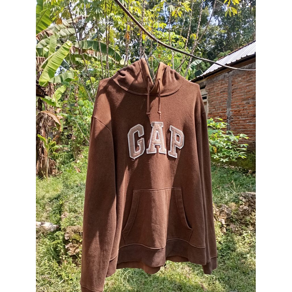 hoodie gap coklat