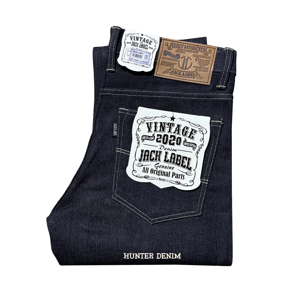 Celana Denim Selvedge Accent 15oz Sanforized Slim Slim Straight