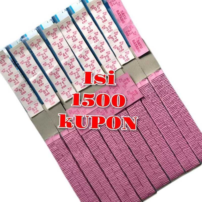 Mainan Lotre Kolas Cabutan Jadul Kosongan Isi 1500 Kupon Berhadiah