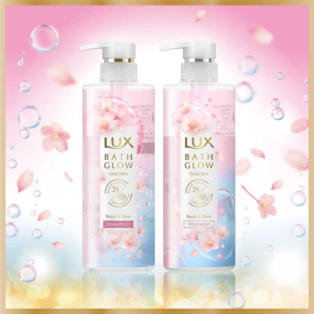 LUX Bath Glow Sakura Shampoo & Treatment Original Jepang