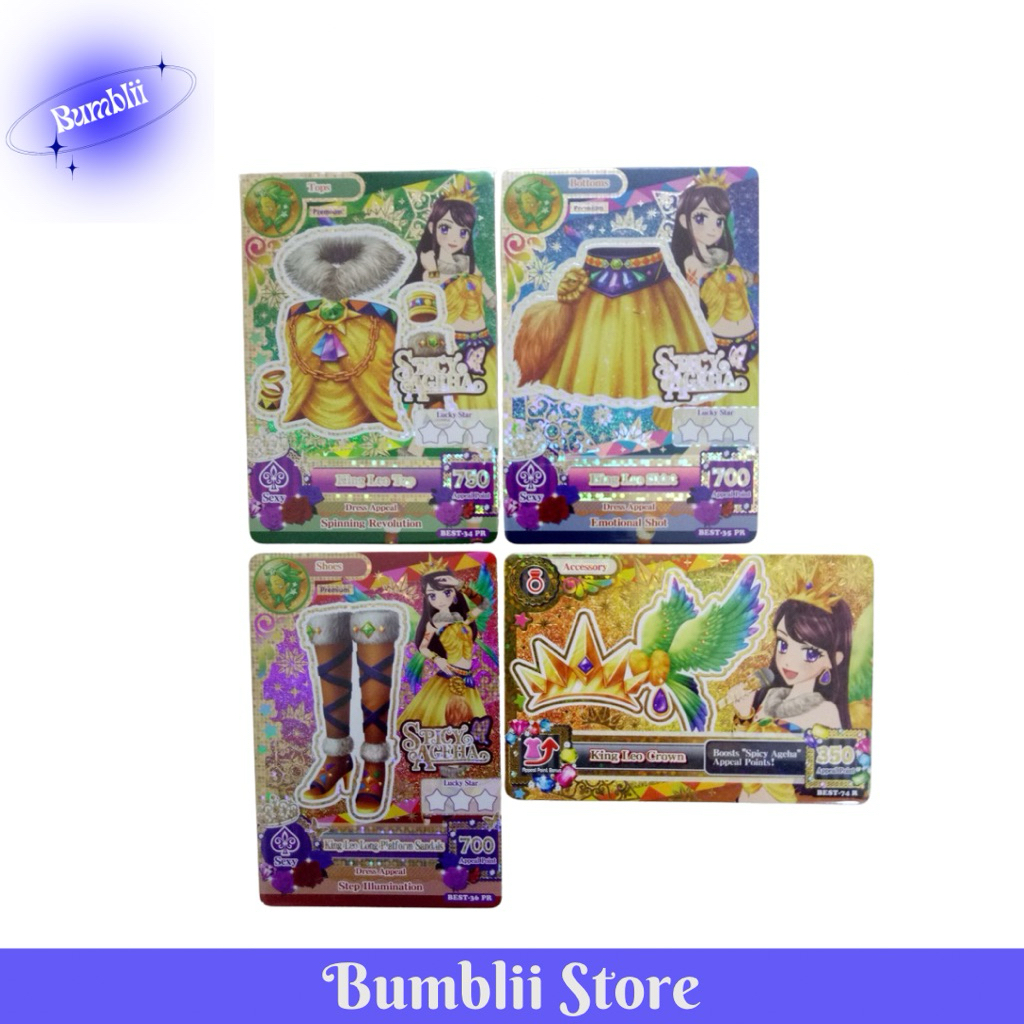 [SET] KARTU AIKATSU SPICY AGEHA RAN PREMIUM LEO CARD