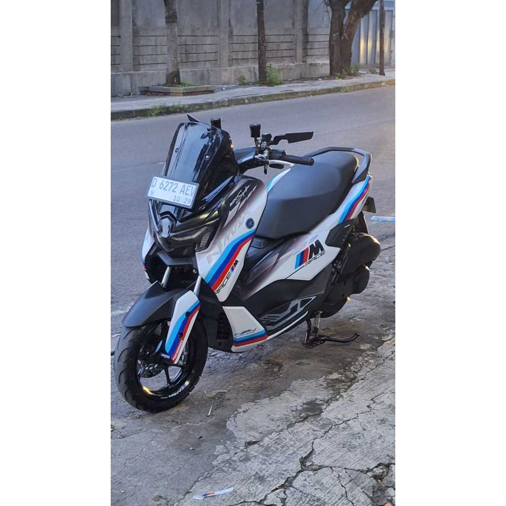 Decal Stiker Fullbody Nmax Turbo/Neo Maxi Signature Variasi bmw putih