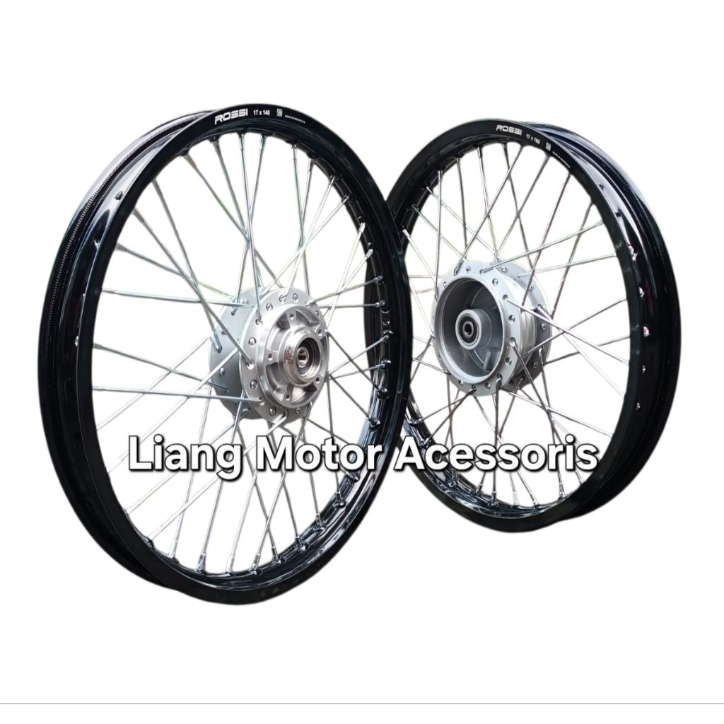 Sepaket Velg VRossi Ring 17 Tromol Set Jari2 - Honda Supra X 100 / 110 cc / Supra Fit Lama / Supra X