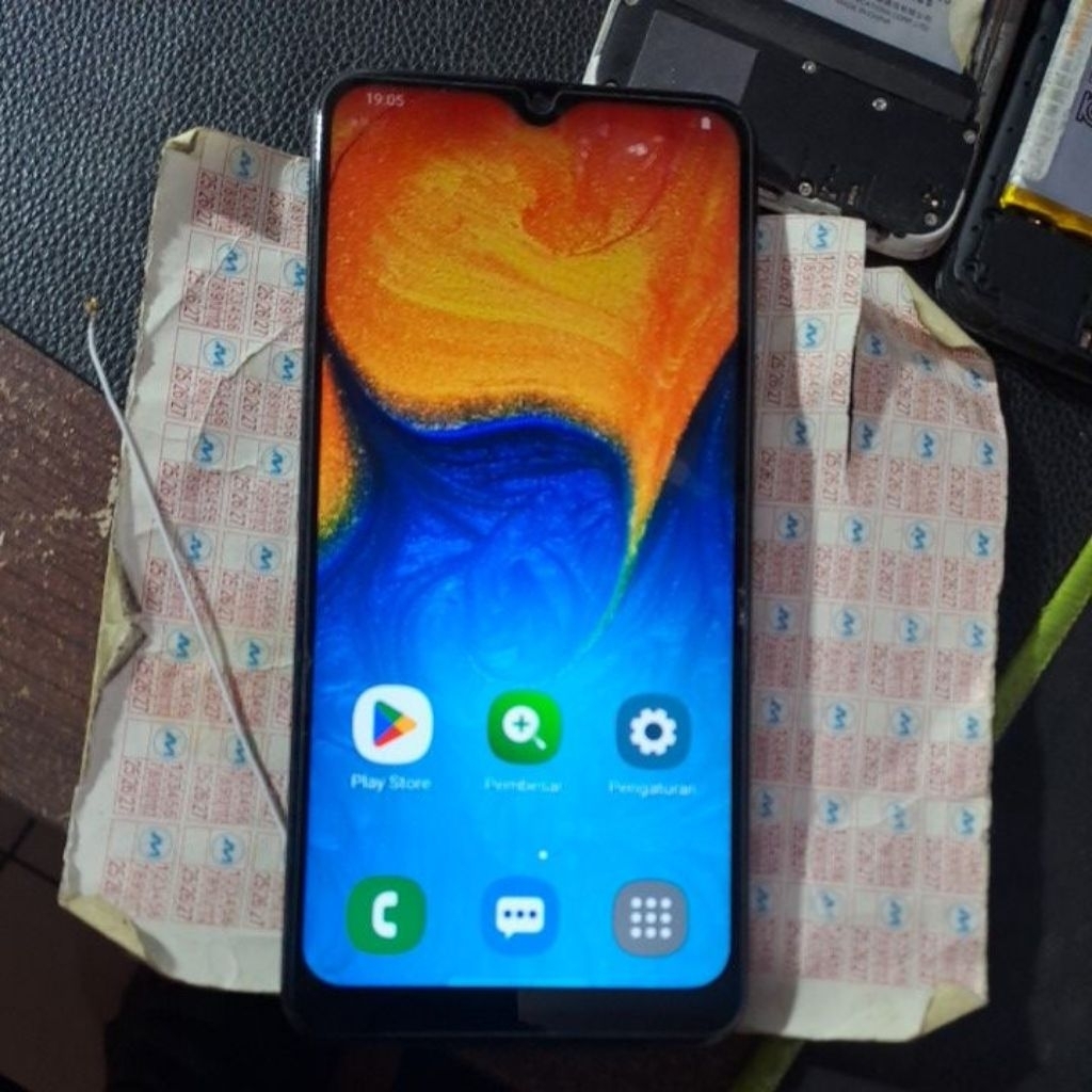 mesin samsung a20 normal.
