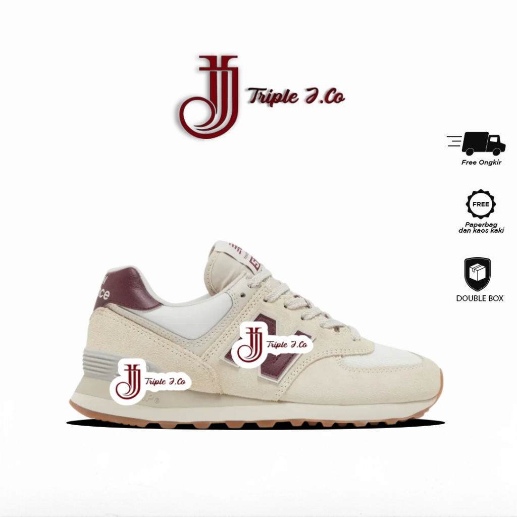 Sneakers 574 Moonbeam Burgundy