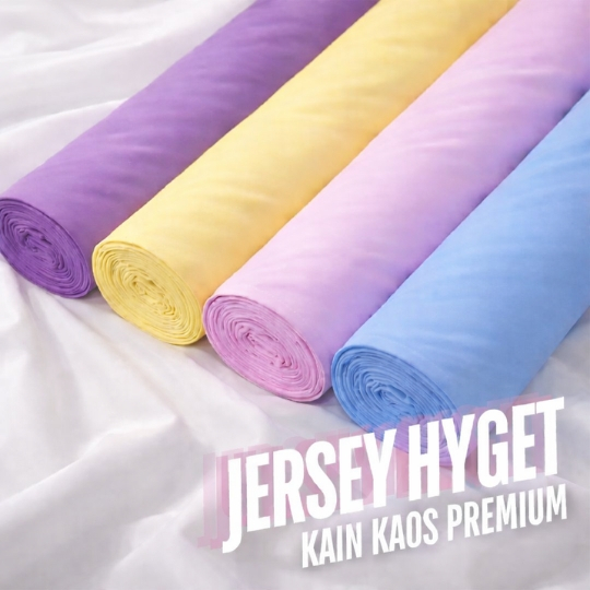 Kain Kaos Furing Jersey Korea Silk Premium Spandex Hyget SUPER STRETCH Lembut Polos Meteran (Harga p