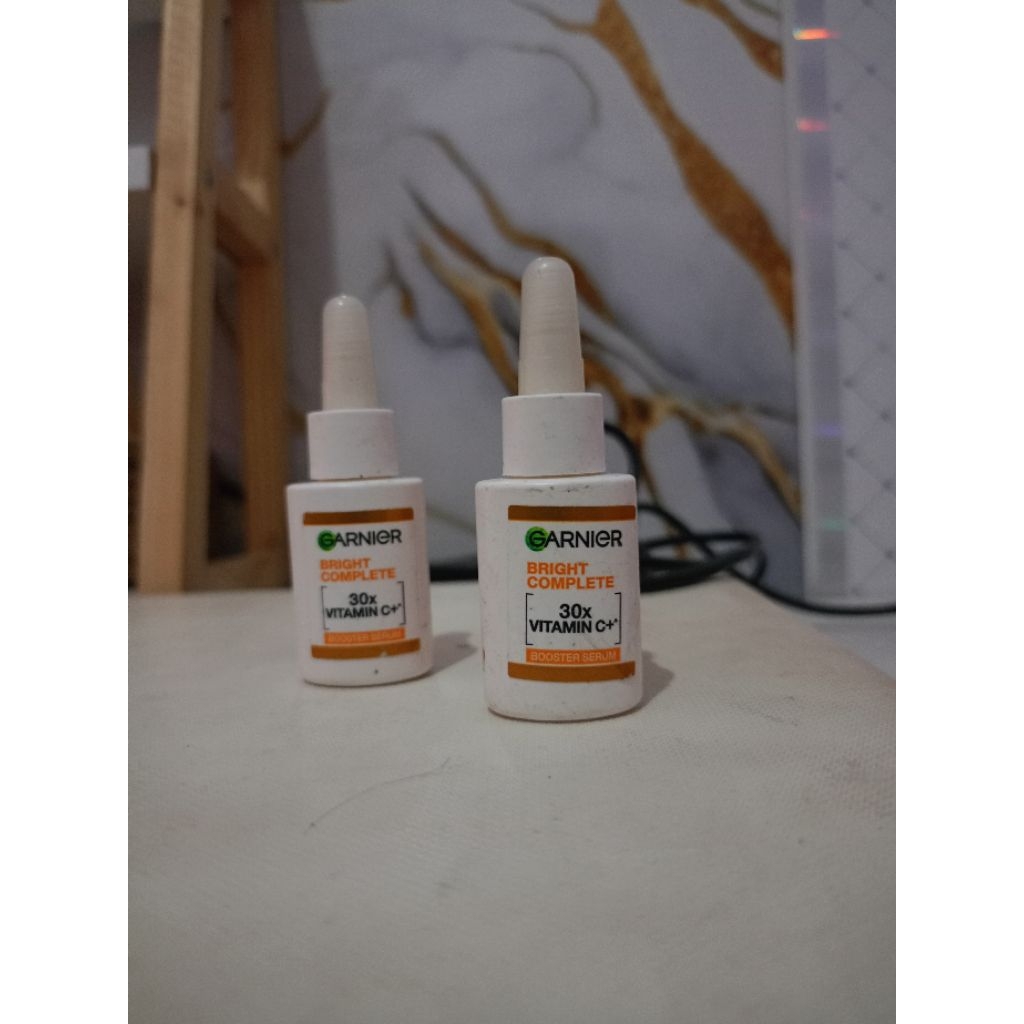 Garnier Bright Complete Vitamin C 30x Booster Serum 8ml - Cepat Cerahkan Noda Hitam & Bekas Jerawat
