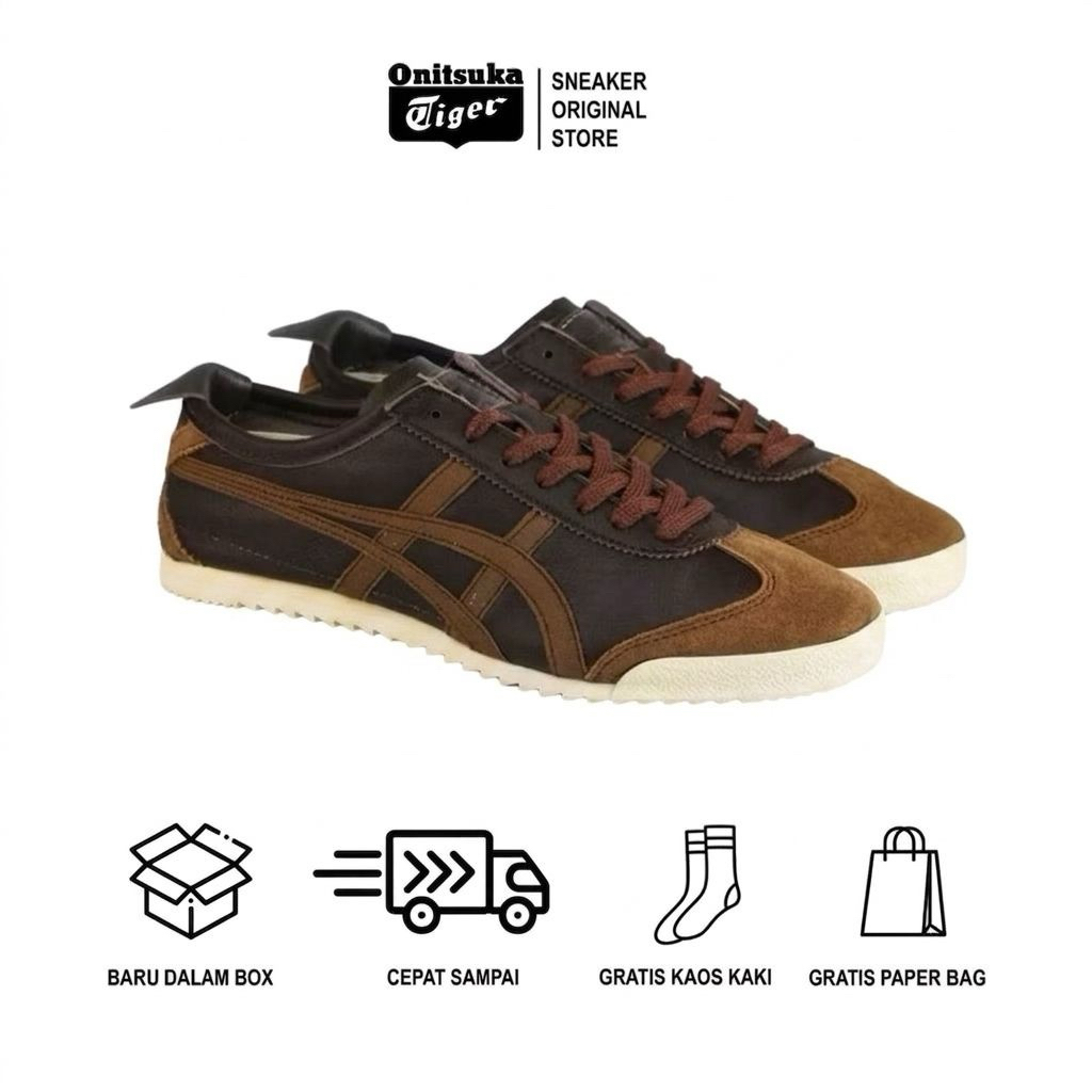 Sepatu Sneakers Onitsuka Tiger Japan Brown /Sepatu Unisex