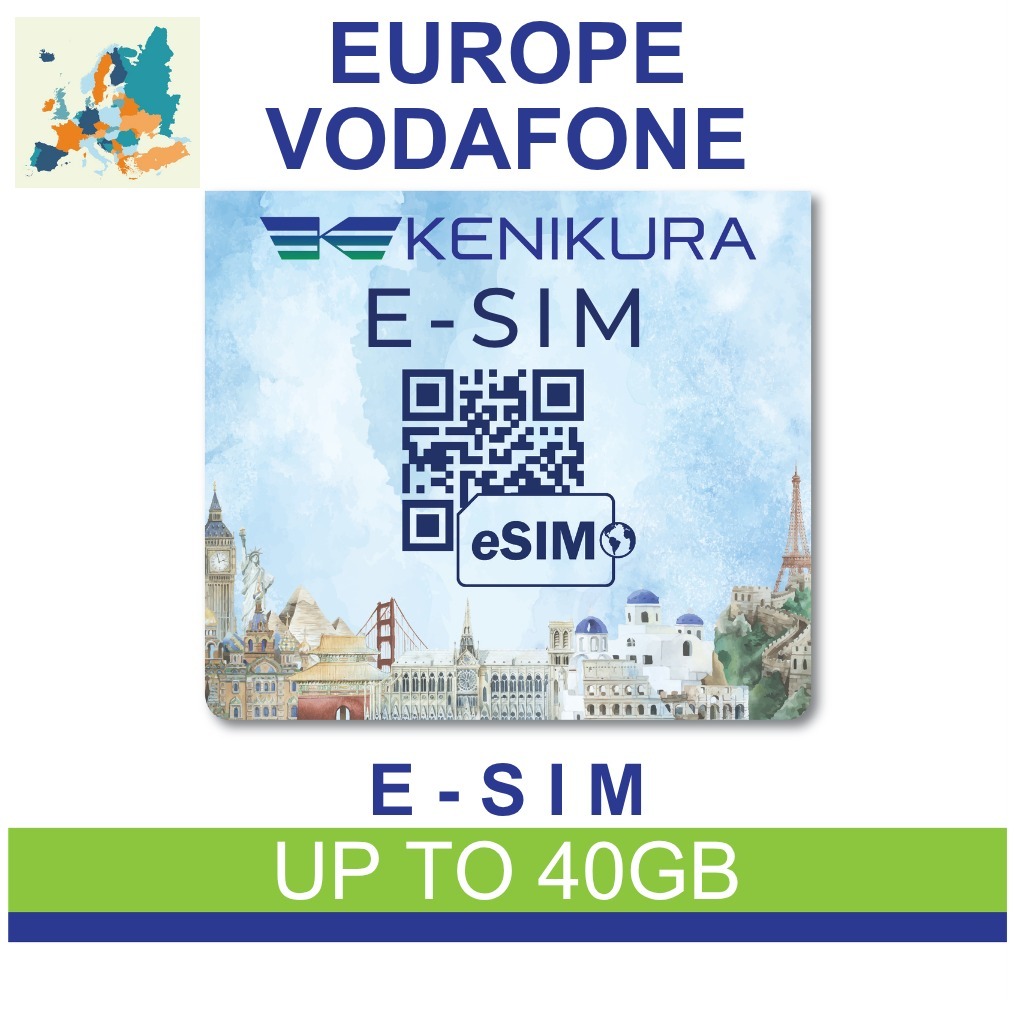 Kenikura eSIM Vodafone Europe Monaco Kuota Total