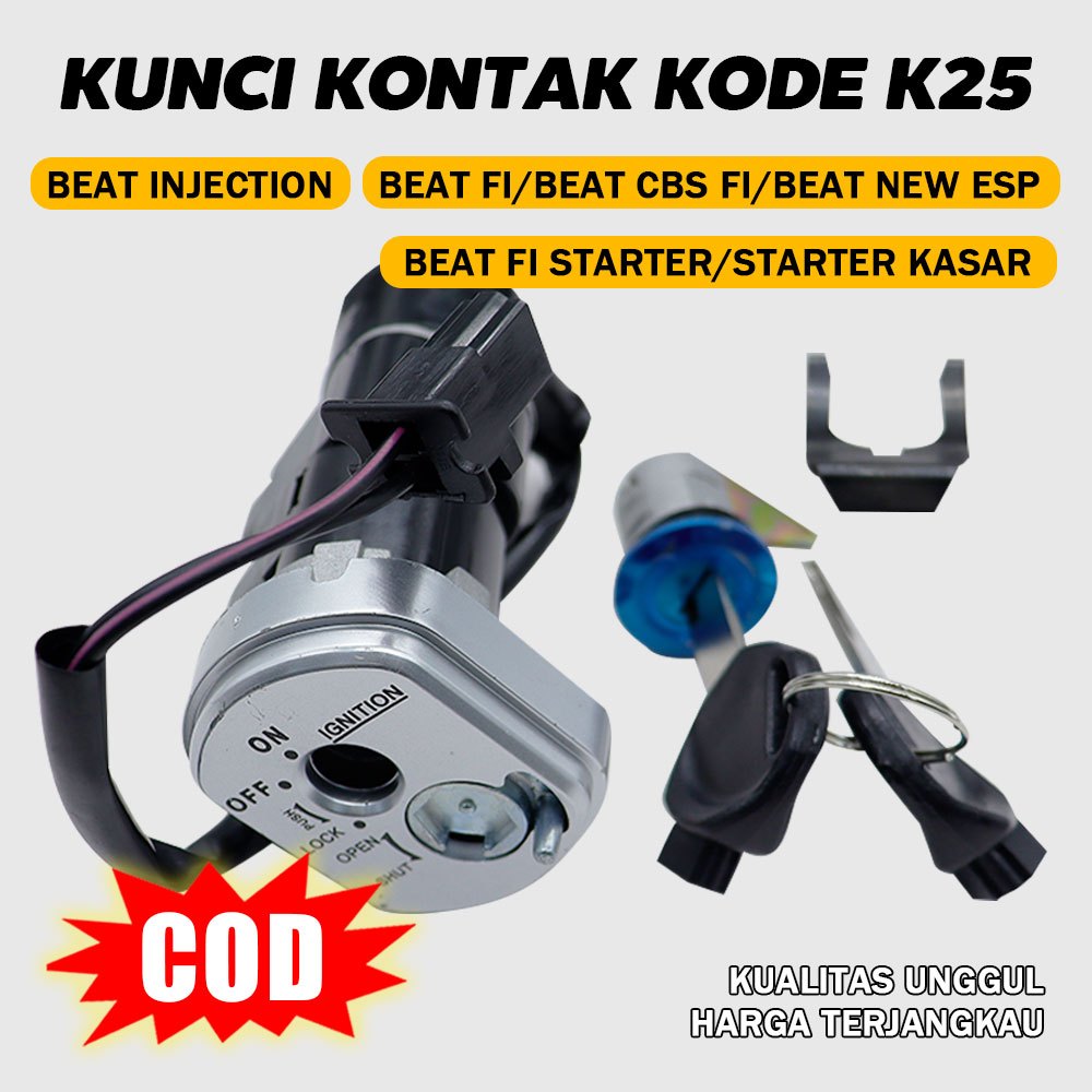 Kunci Kontak Set Beat Fi, Beat Cbs Fi, Beat Fi Stater Kasar, Beat Injection Kode K25 2013-2016 Kunci