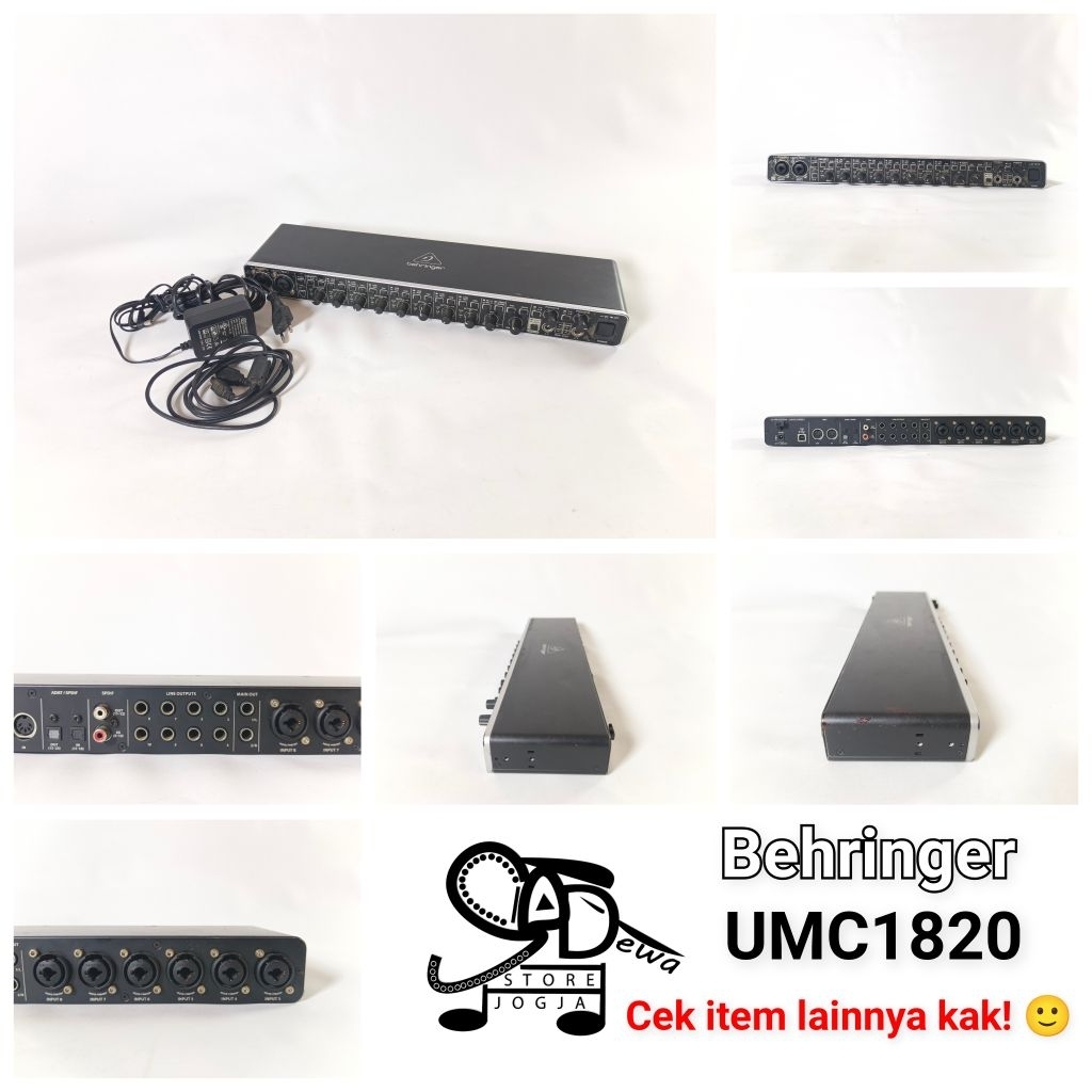 BEHRINGER UMC1820 SOUNDCARD ADAT SOUND CARD 8 INT CHANNEL UMC 1820 HD