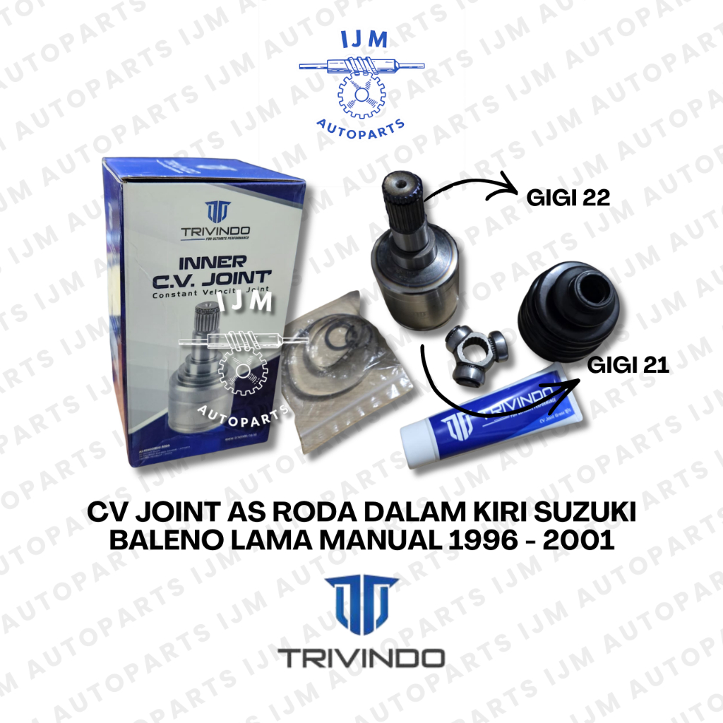 CV Joint As Roda Dalam Kiri Suzuki Baleno Lama Manual 1996 - 2001 Trivindo