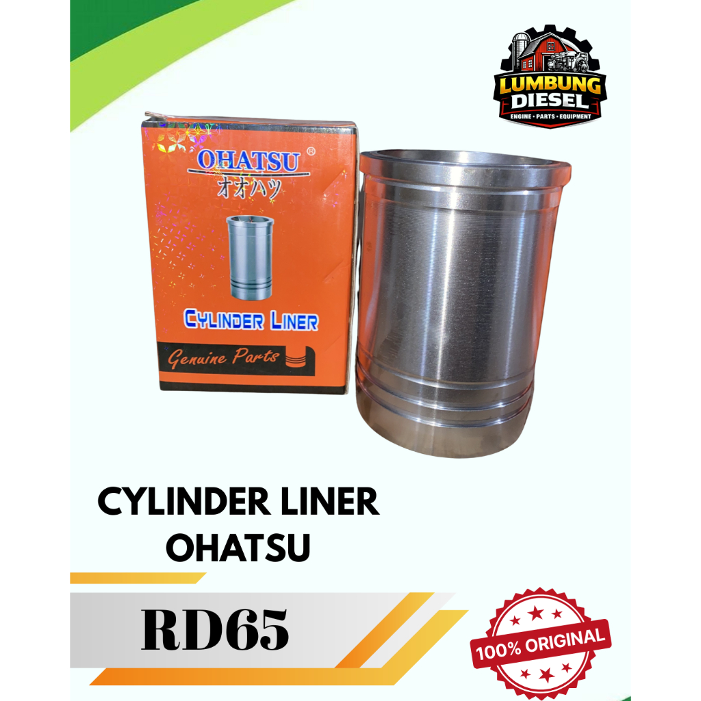 Cylinder Liner RD65 Ohatsu Original / Boring Furing Liner Mesin Diesel Kubota RD 65 / Sparepart Mesi