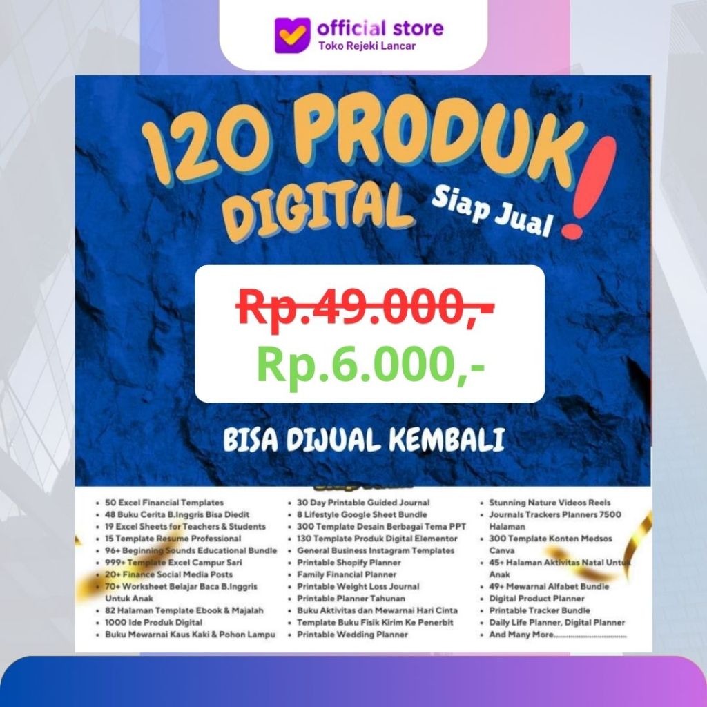 120 PLR PRODUK DIGITAL SIAP PAKAI DAN SIAP UPLOAD