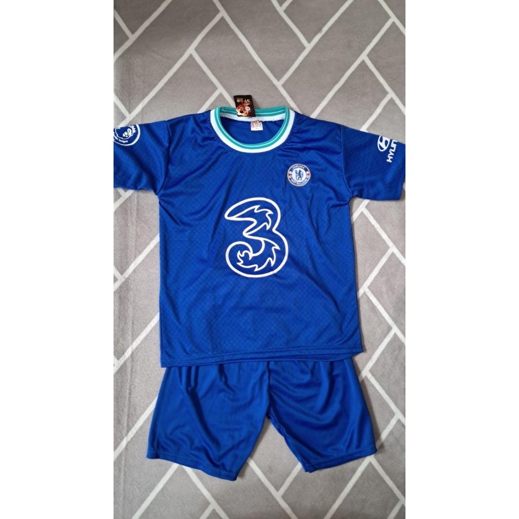 setelan anak jersey chelsea kante uk xl Ld 90 usia Tk/SD