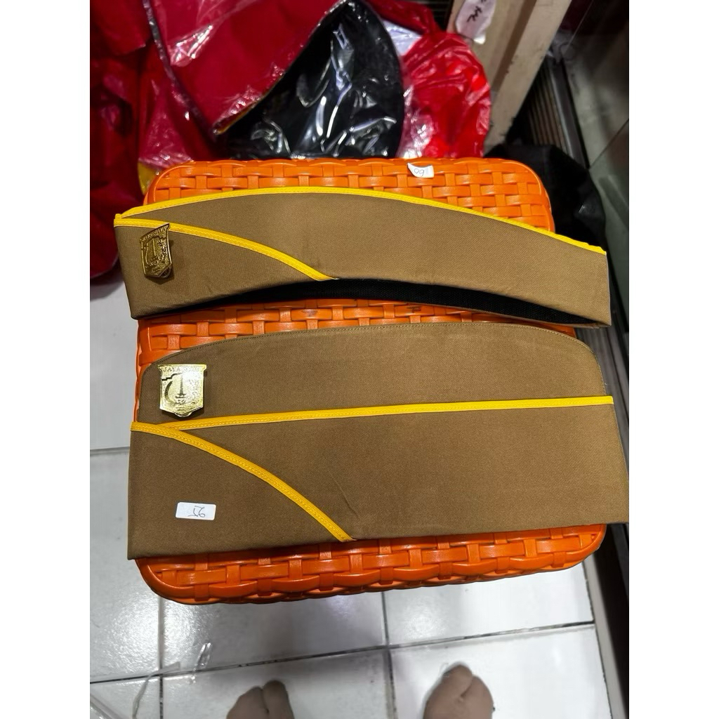 topi pns wanita dan pria /topi mut pemda dki/ mut bahan dril berkualitas