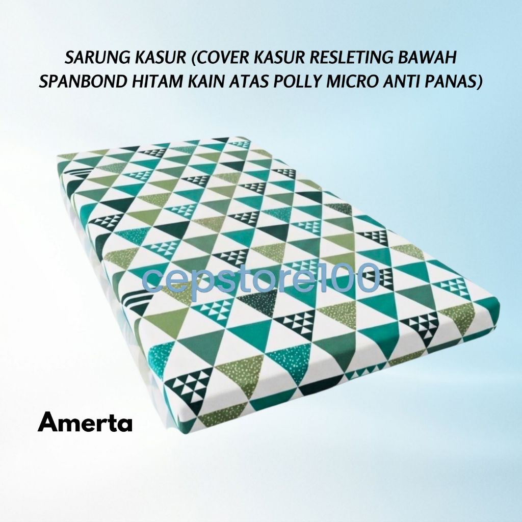 (PROMO) Sarung/Cover Kasur Resleting Untuk Kasur Busa Bahan Mikrotex Disperse Kain Bawah Spunbon Hit
