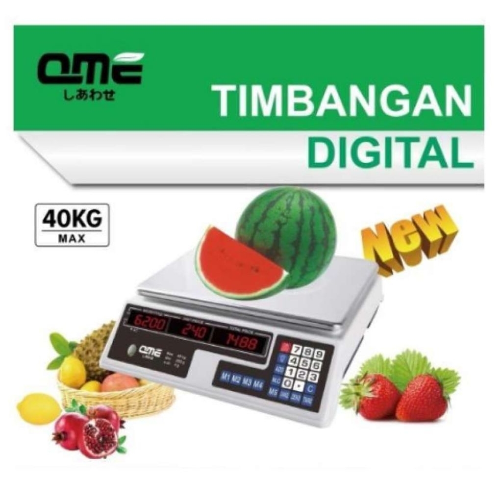 Timbangan Digital Qme 40 Kg Digital Scale Computing 40 Kg Timbangan Beras Buah Digital 40Kg