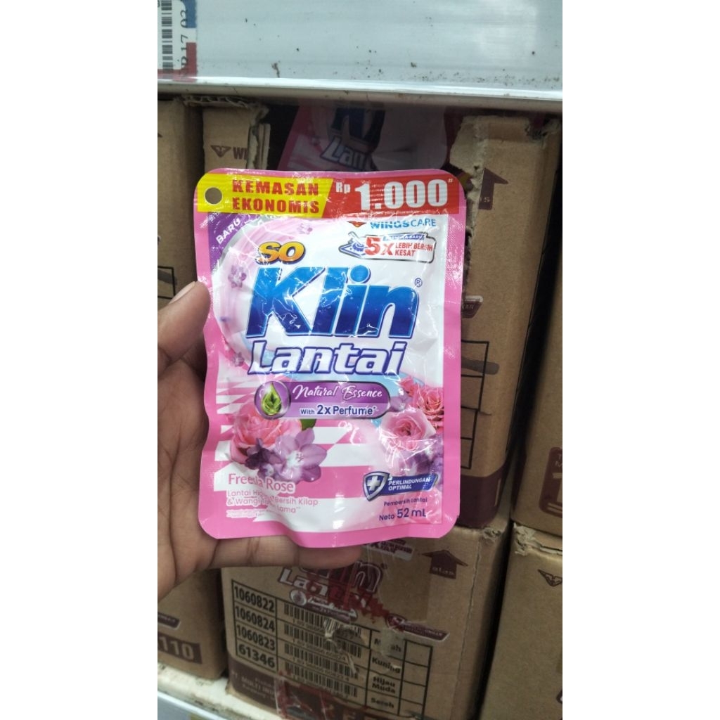 soklin lantai pink kecil harga 1 sachet bukan renteng