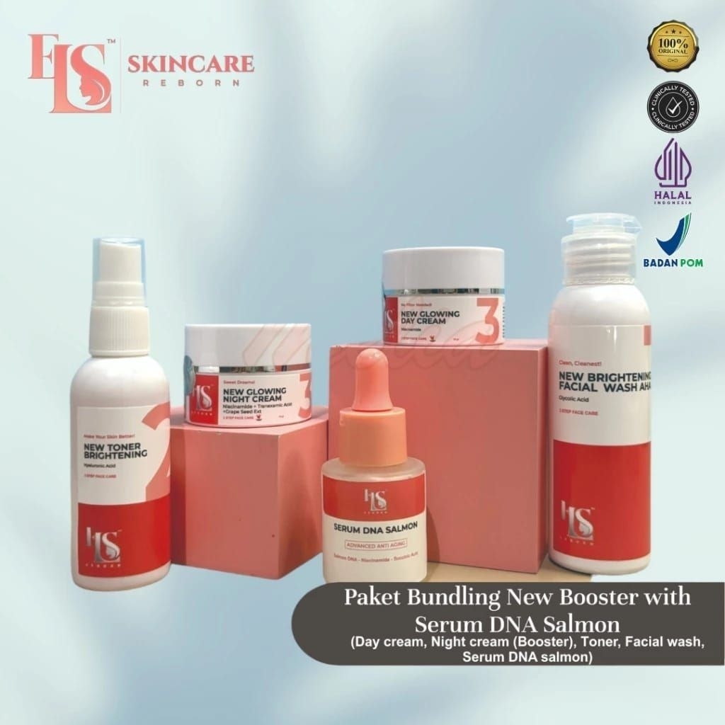 LS SKINCARE NEW Paket Bundling Booster dan Serum DNA SALMON