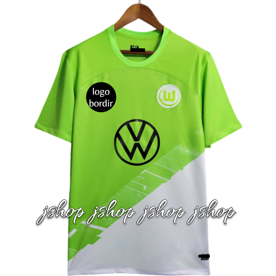 LOGO BORDIR FANS ISSUE BAJU BOLA JERSEY WOLFSBURG HOME 2023 2024 JERSEY BOLA BAJU BOLA JERSEY FUTSAL