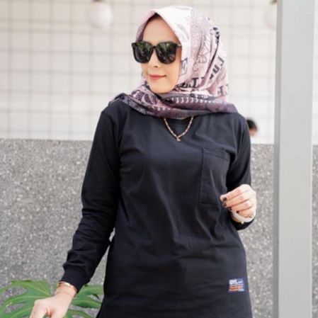 gyl KAOS polos WANITA  LENGAN PANJANG  _ basic catton PREMIUM(TOP SLIT LOST BAN)_GYL AUTHENTIC