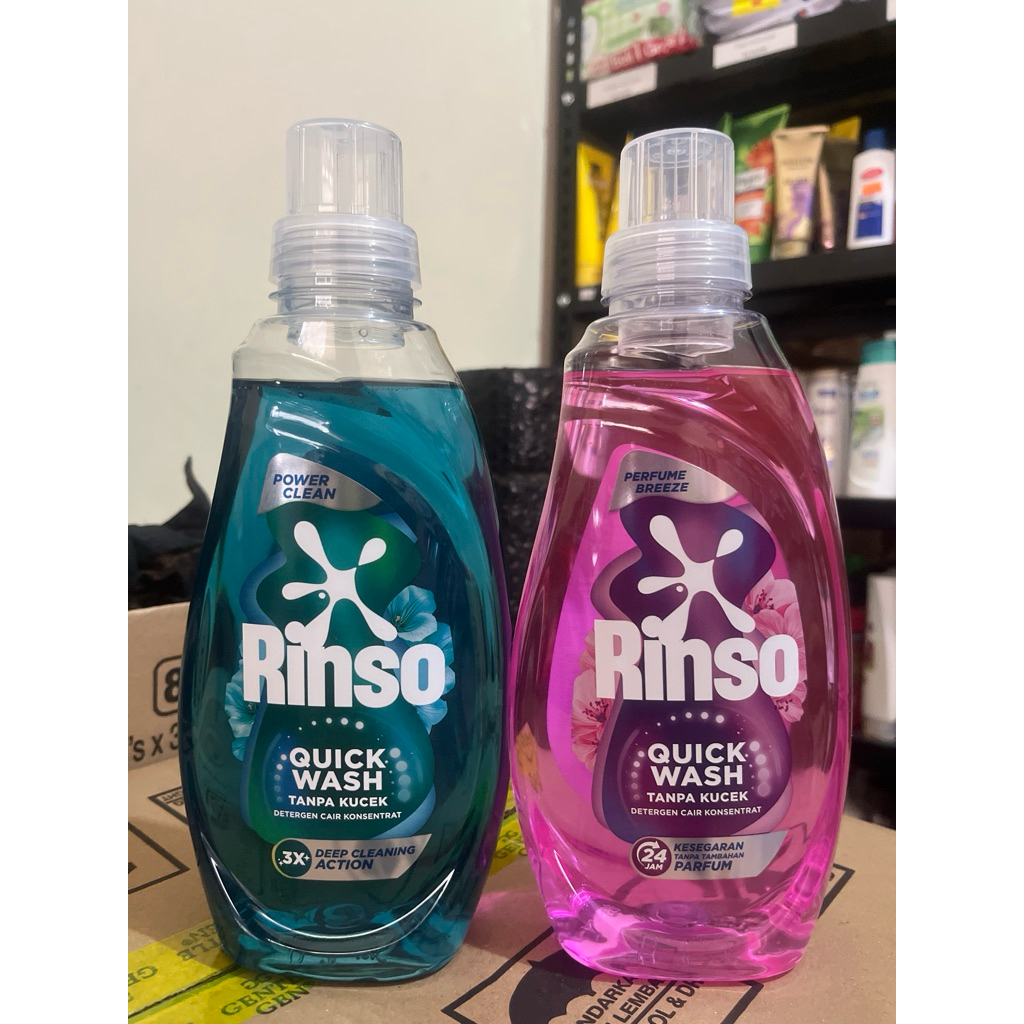 RINSO DETERJEN CAIR QUICK WASH BOTOL 650gr
