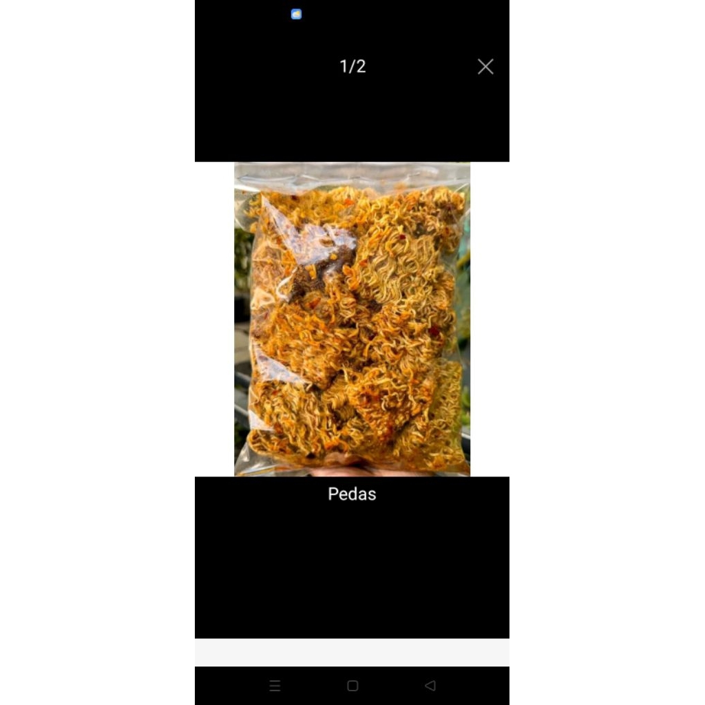 Mie kering pedas daun jeruk