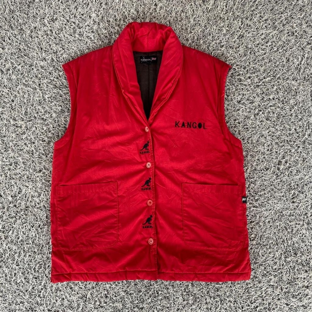 kangol vest jacket red jacket vest kangol