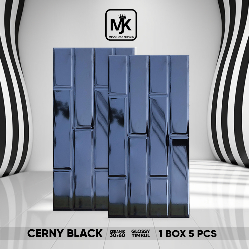 Keramik dinding Cerny black KIA 30 x 60