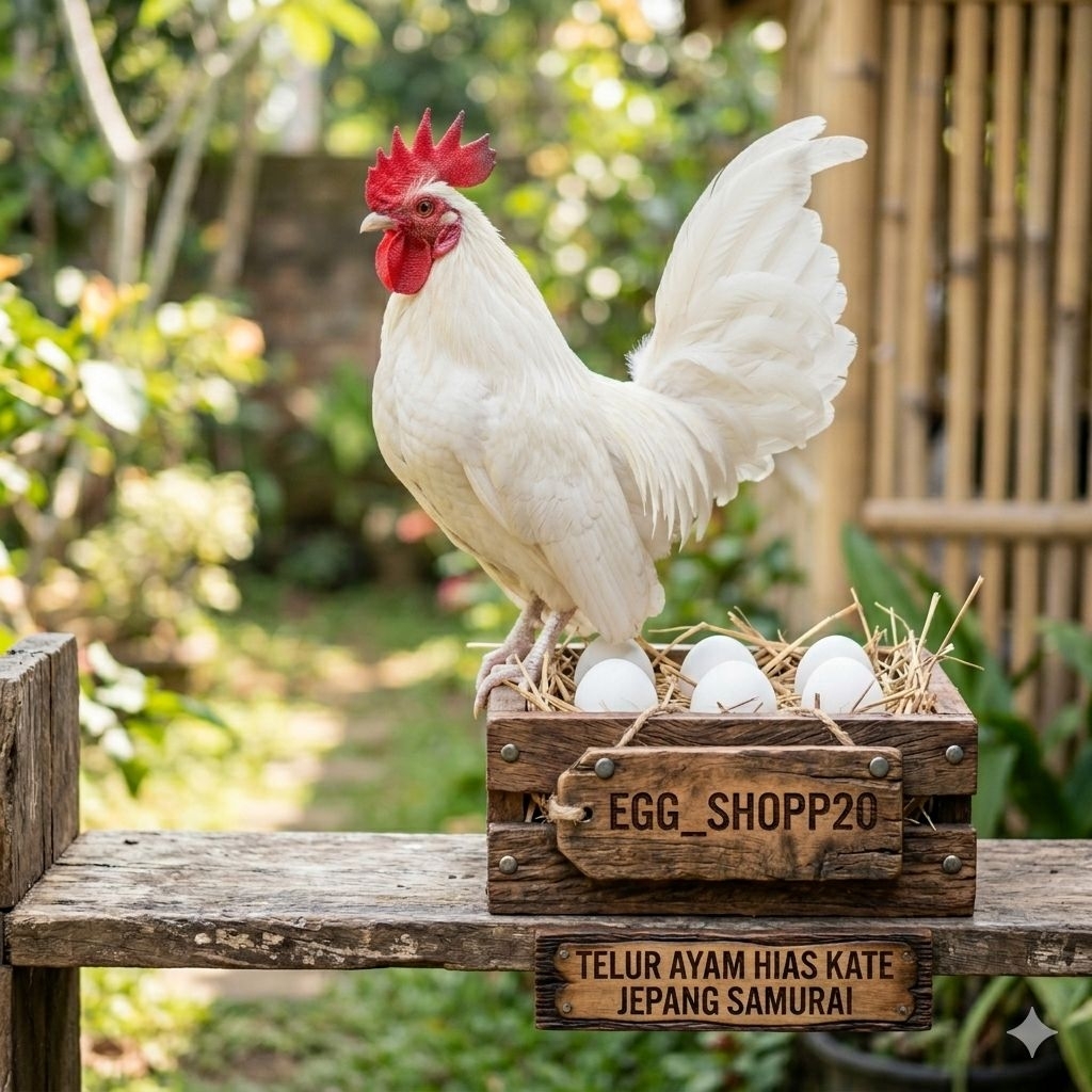 TELUR AYAM HIAS KATE JEPANG SAMURAI UNTUK DI TETASKAN Egg_shopp20