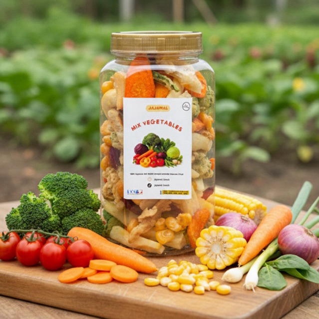 Keripik Mix Vegetables Chips Toples 700 ML Camilan Sehat diet tanpa MSG