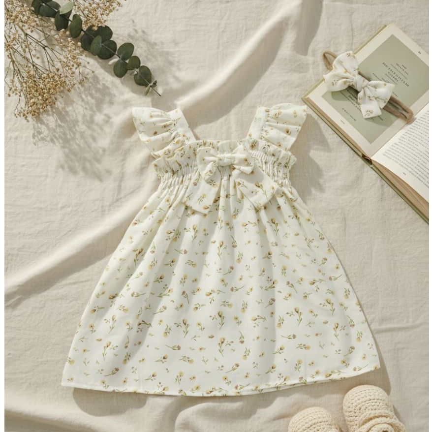 ACILLA Dress Baju Anak Perempuan Motif Dress Balita Anak Nuha Dress