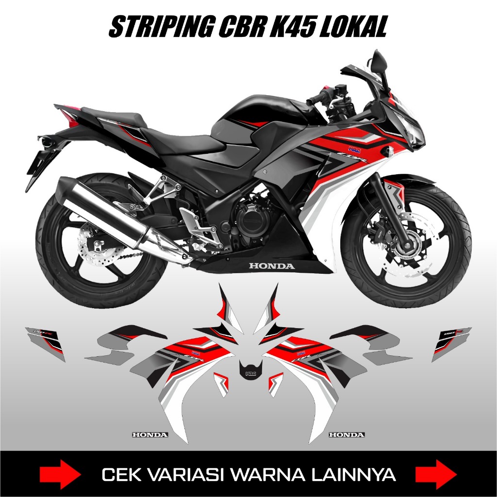 STRIPING STICKER CBR K45 LOKAL - STRIPING CBR 150 K45 LOKAL GRAFIK