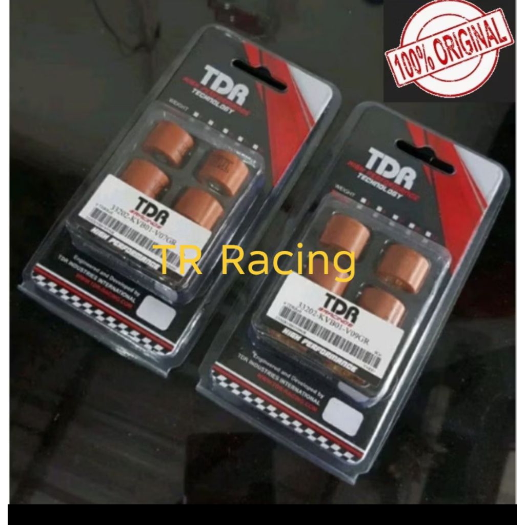 Roller TDR  racing original ukuran 7 8 / 9/ 10 / 11 /12 gram nmax old nmax new aerox Lexi freego Mio