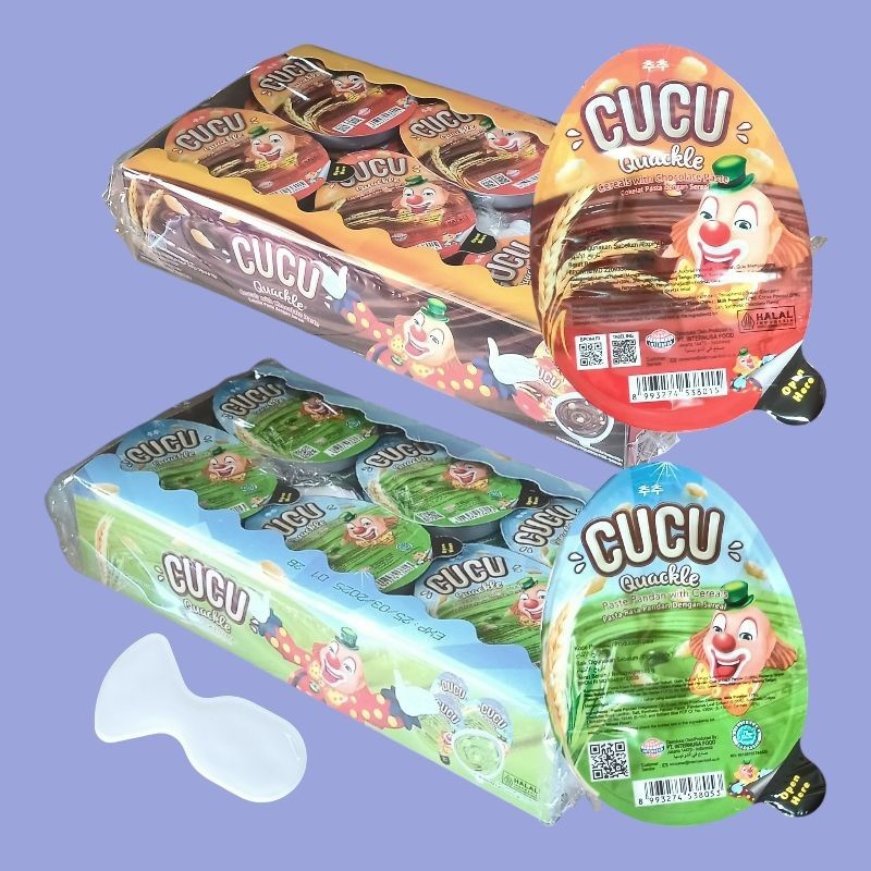 Cucu Quackle Chocolate Paste with Cereals / 1 box isi 24pc coklat colek / kinderjoy