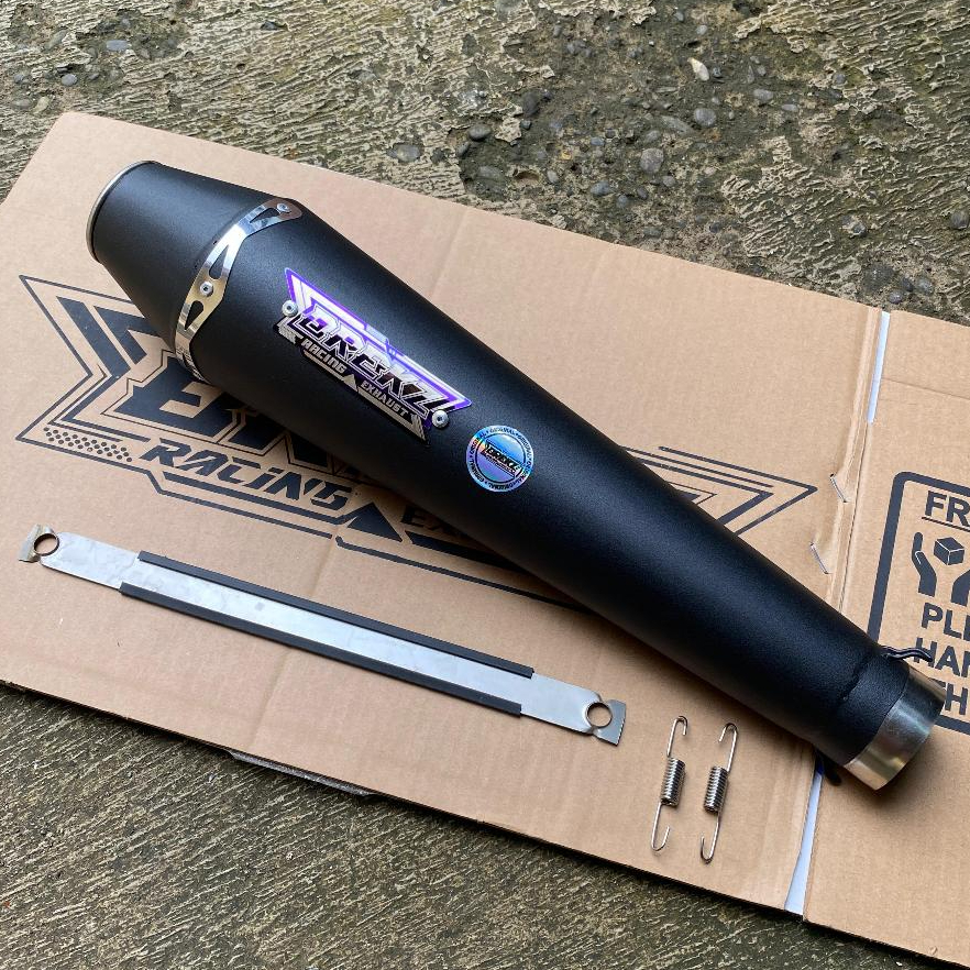 Knalpot Motor Japstyle black original brekz Scorpio Megapro GL Pro Verza Cb Tiger Thunder 125 Binter