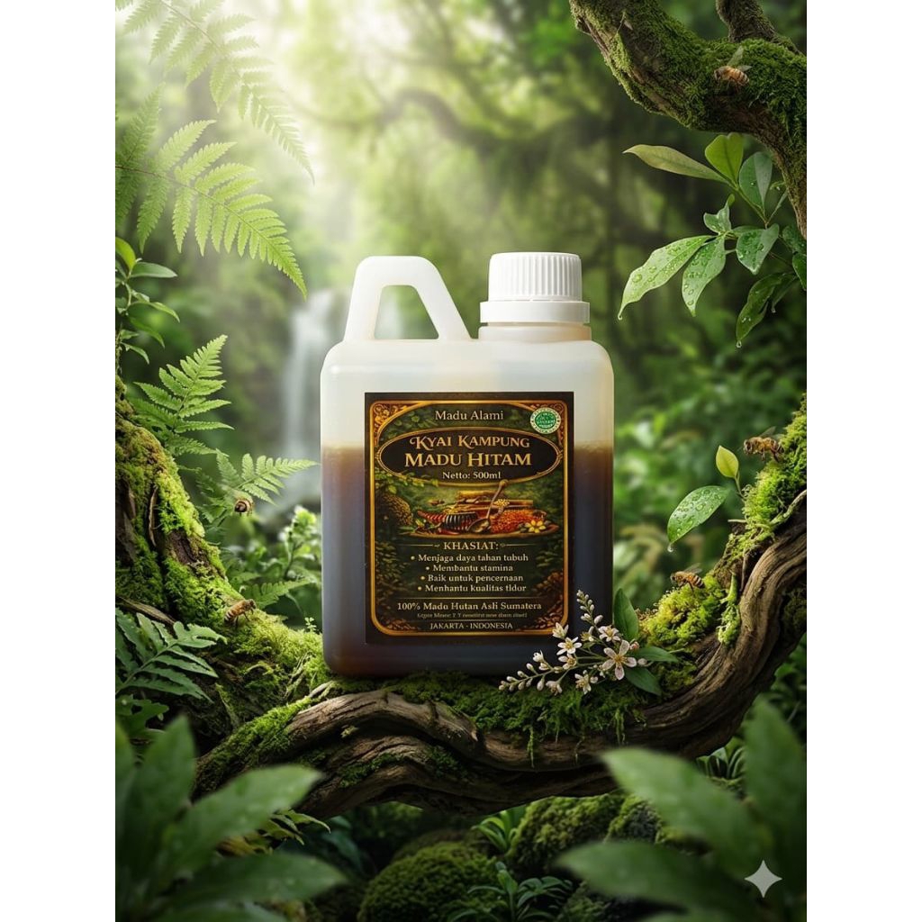 Madu Hitam Kyai Kampung 500ml Asli Sumatera