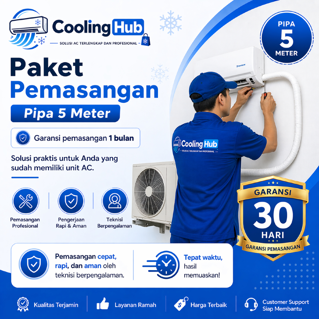 Paket Pemasangan AC 0,5PK - 2PK