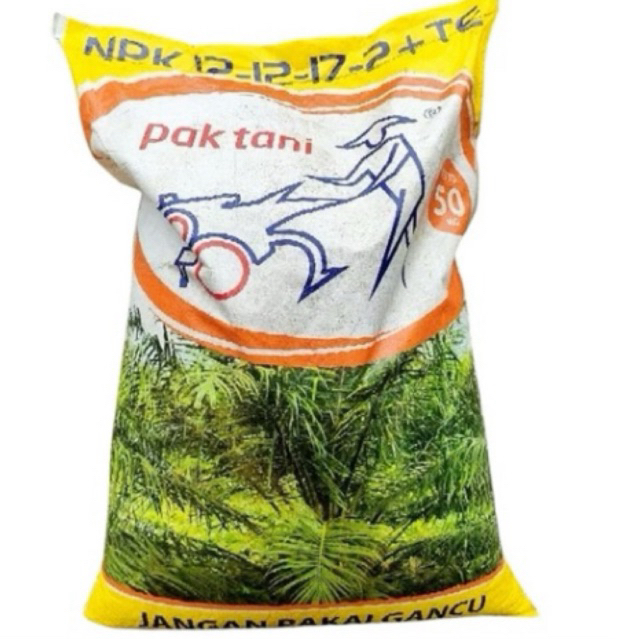 50 kg Pupuk NPK Pak Tani 12-12-17-2+TE 1 Karung untuk pohon sawit / Pupuk tanaman Pak Tani