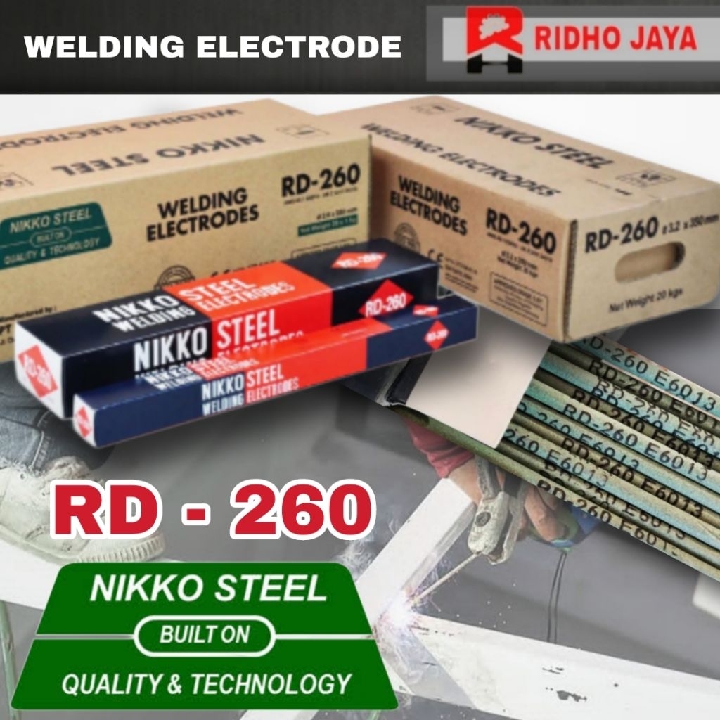 [1KG] Kawat Las 1.6 mm x 250 mm Nikko Steel RD260 2.0mm 2.6mm Welding Electrode