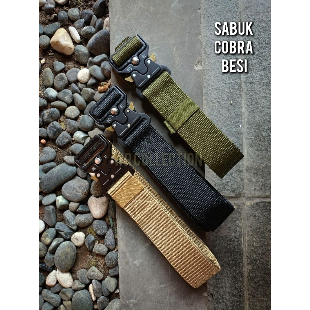 Sabuk Taktikal Pria Cobra Besi High Quality - Ikat Pinggang Militer Outdoor