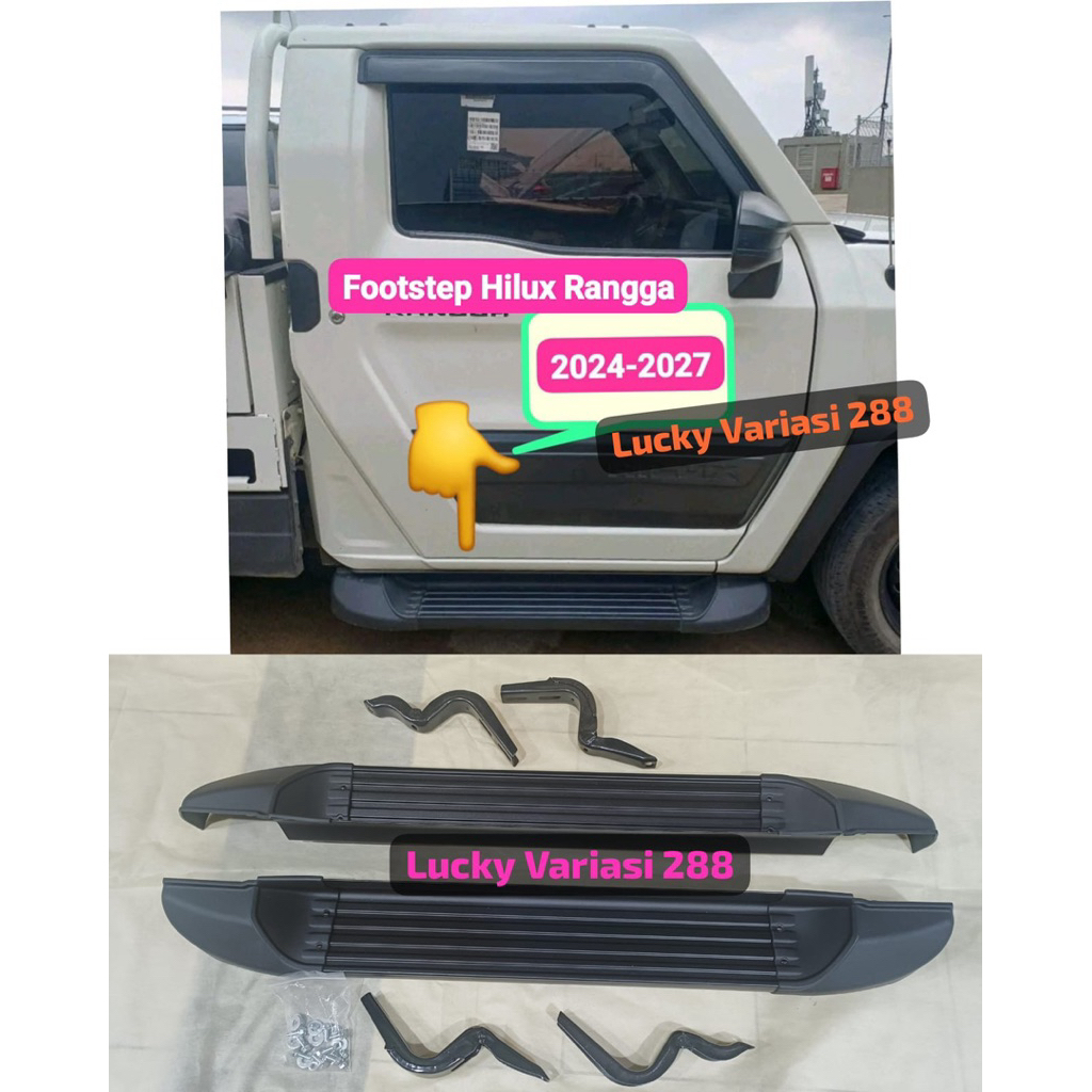 FOOTSTEP FOOT STEP /PIJAKAN KAKI SAMPING/RUNNING BOARD TOYOTA HILUX RANGGA 2024 2025 2026 2027 FOOTS