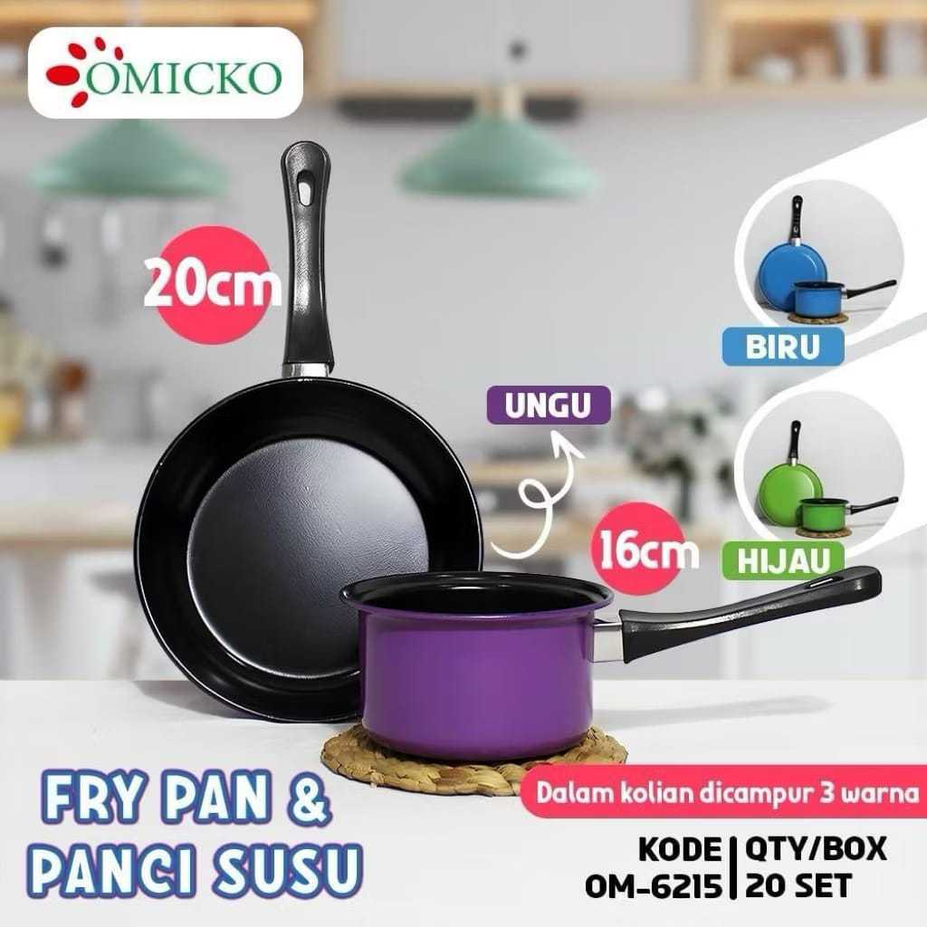 FRYPAN OMICKO MILKPAN WARNA 2pcs HARGA /set|FRYPAN OMICKO MILKPAN WARNA 2pcs|FRYPAN BMW SET 2PCS