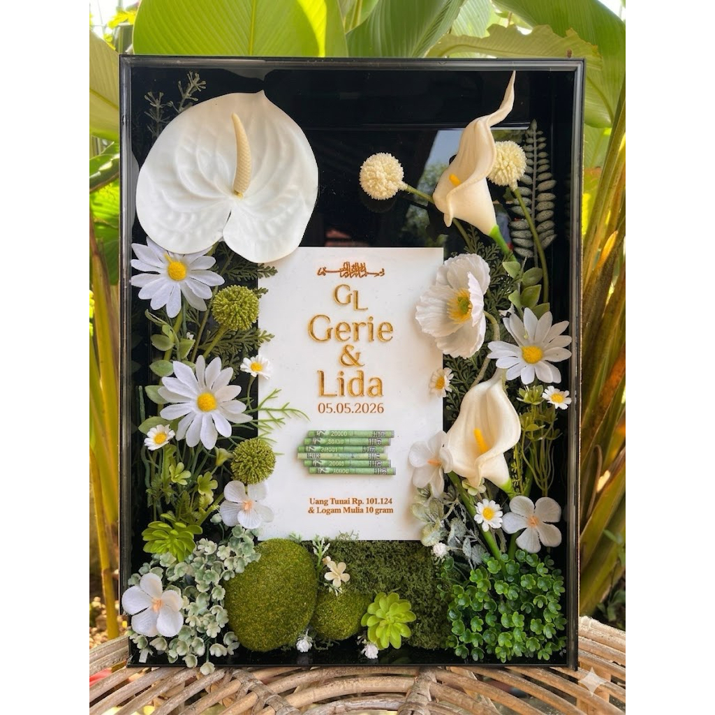 mahar acrylic garden , mahar thema garden mahar kekinian ukuran 30x40